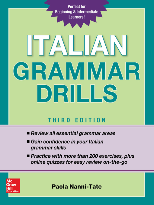 Cover image for Italian Grammar Drills
